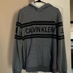 Calvin Klein Charcoal Hoodie with Black Accents